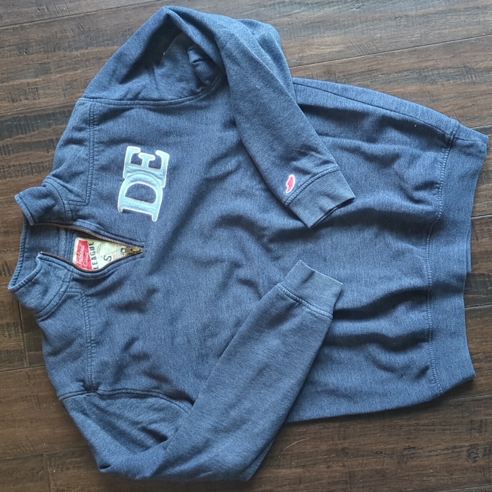 Tribend sweats league vintage pullover quarter zip sweatshirt small